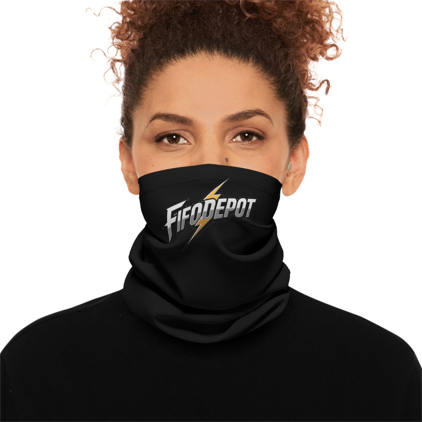 FIFODEPOT Lightweight Neck Gaiter - Versatile Black Face Covering for Outdoor Adventures