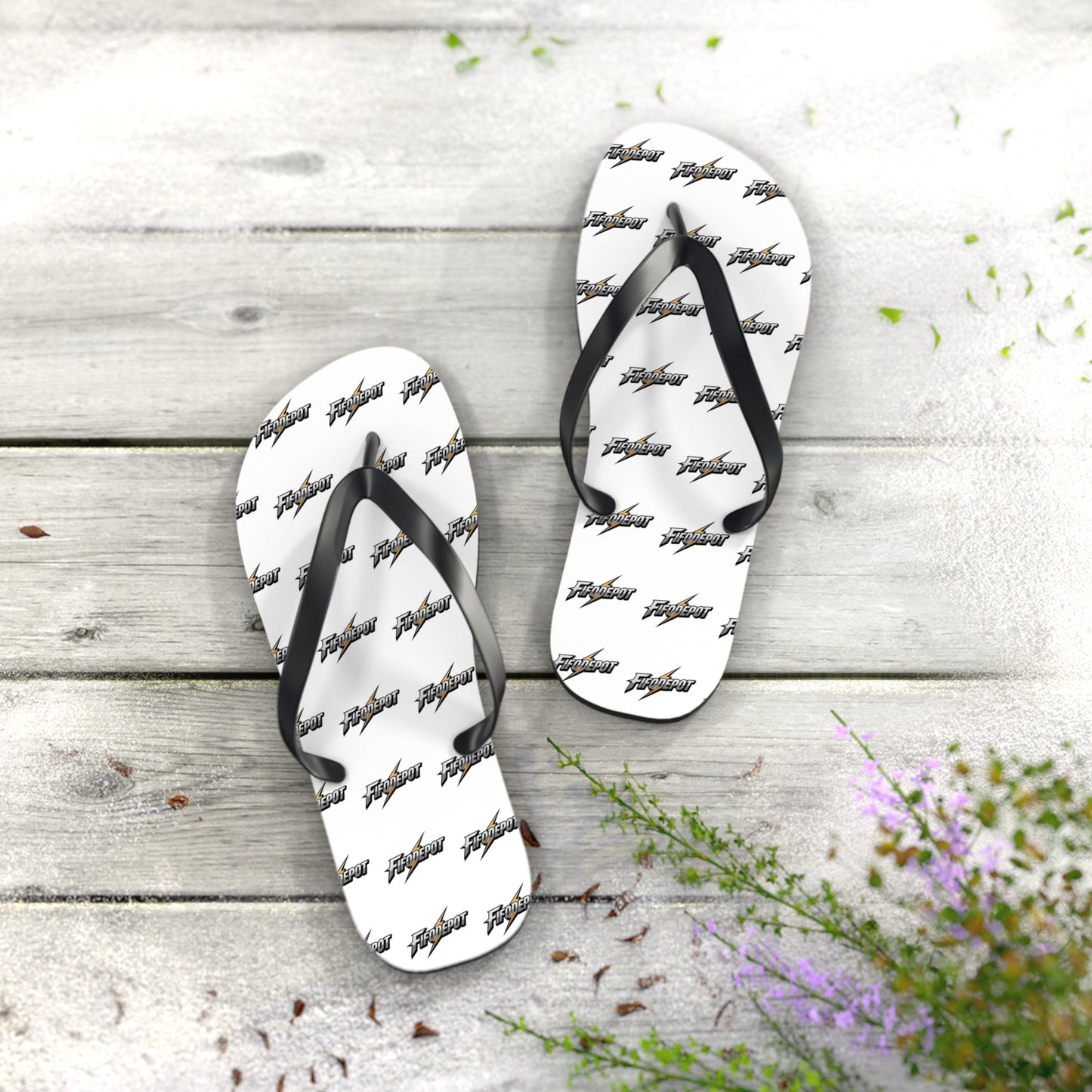 Stylish Sports Logo Flip Flops - Perfect for Summer and Beach Days